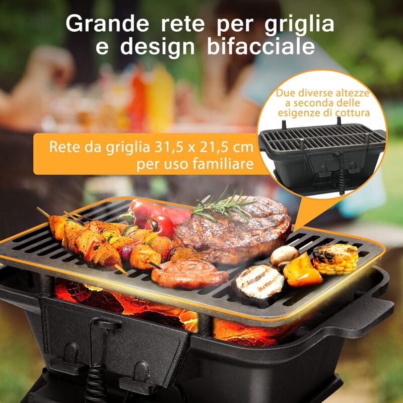 Uten Barbecue Carbone Portatile, Barbecue Pieghevole Per BBQ All'aperto - Foto 7