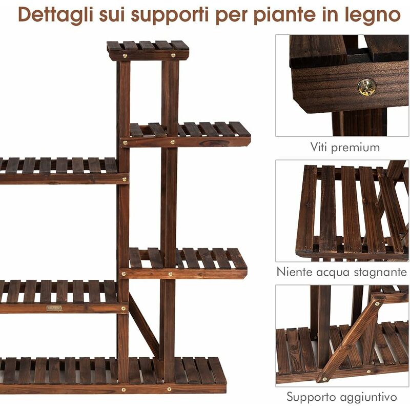 Die Stadtgärtner Scaffale Da Giardino Rustico Con Setaccio Per Cipolle - Mensola In Legno Vintage Per Piante E Fiori - Versione Stretta Per Interni Ed Esterni