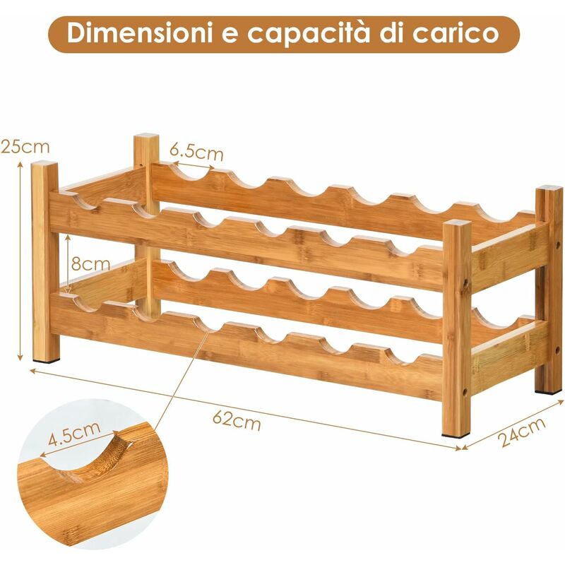 SCAFFALE PER VINO in legno scaffale per vetro per vino fai da te