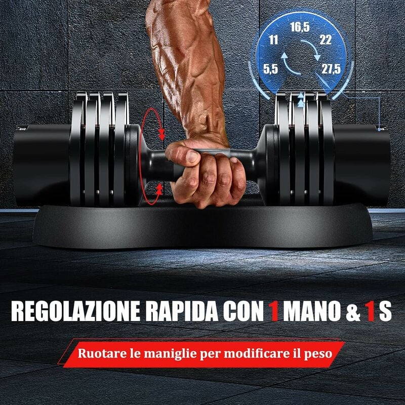 30kg Coppia di pesi bilanciere e manubri Pesi allenamento 2 in 1 a casa e  ufficio - Costway