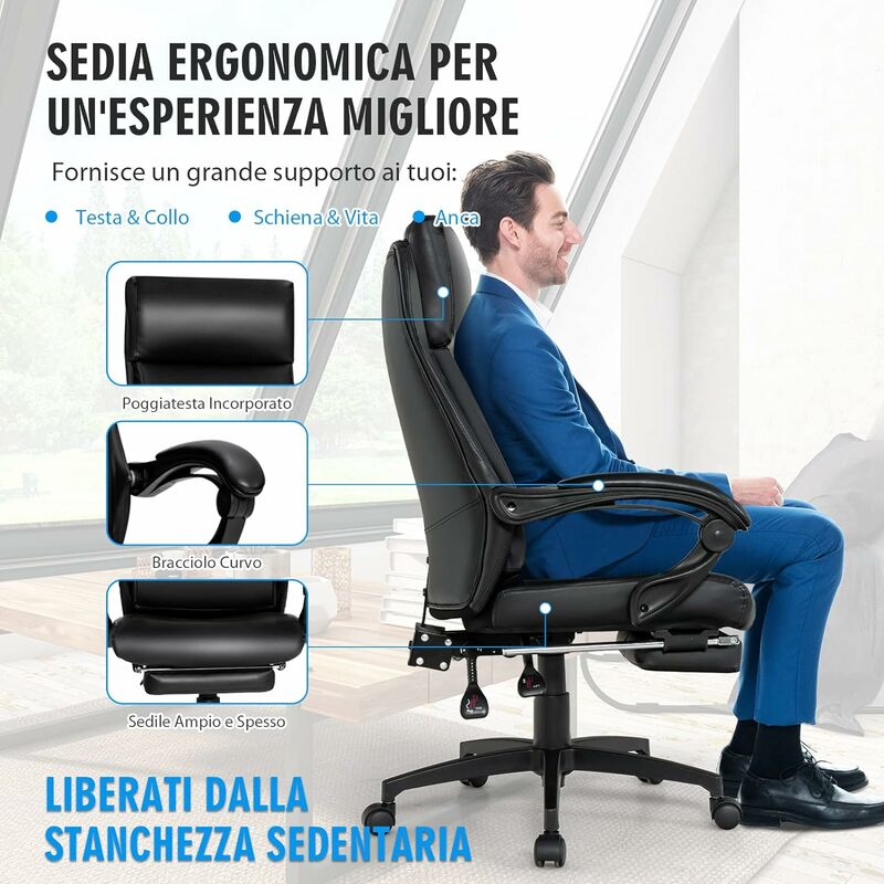 Sedia Gaming Ergonomica Sedia da Gaming Reclinabile con Poggiatesta &  Cuscino Lombare Adatto per giochi di studio e lavoro Rosa