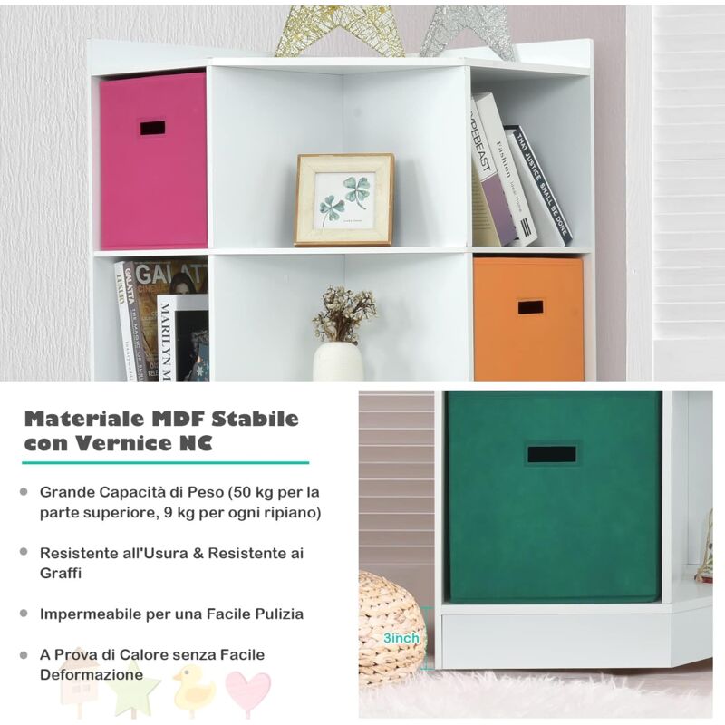 Libreria Angolare Pensile Zena Colore Bianco Prezzo