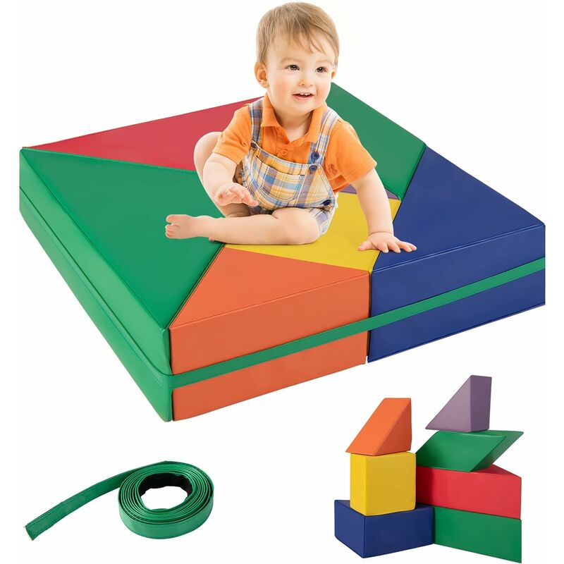 GOPLUS Set da 7 Blocchi in Schiuma per Bambini, Set da Gioco con