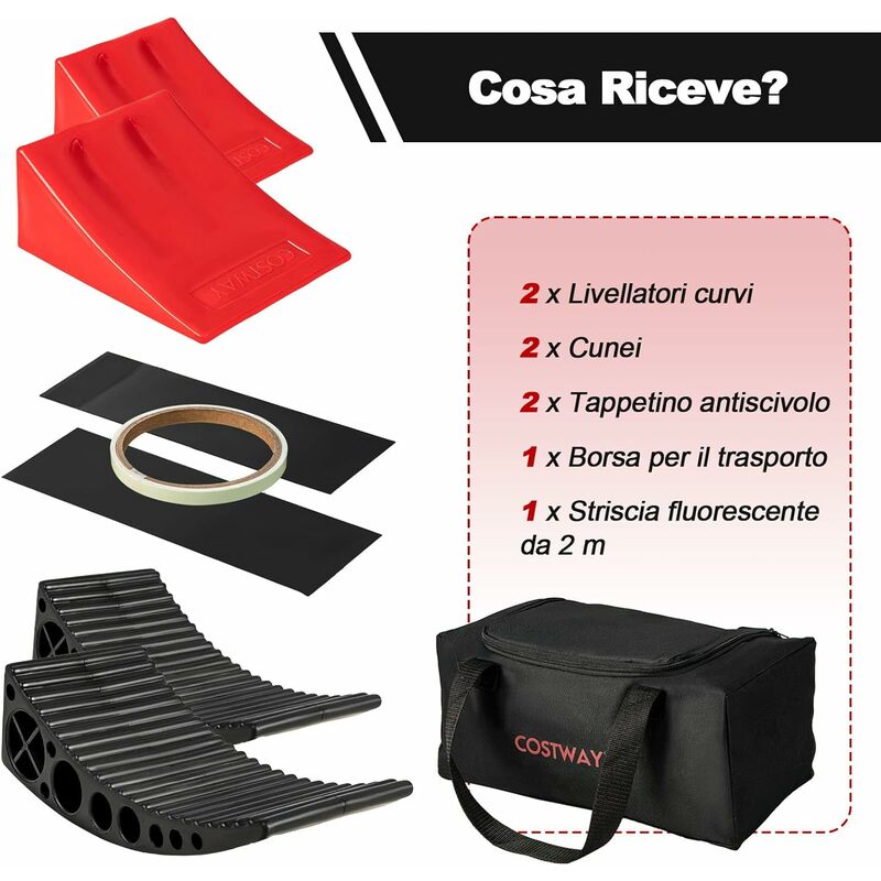 Cunei livellatori con borsa