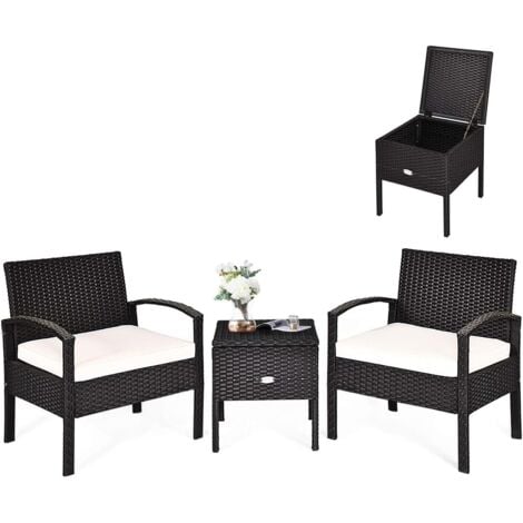 COSTWAY Set di Pezzi di Mobili da Giardino, Set di Sedie e