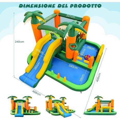 COSTWAY Piscina di Palline per Bambini con 50 Palline Colorate