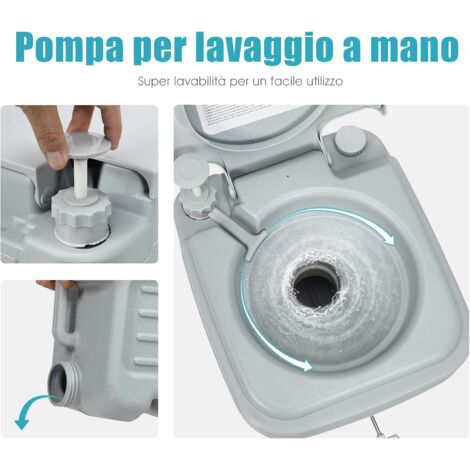 WC Da Campeggio Portatile Pieghevole - Sedile Per Emergenze, Viaggi, Auto E Camion - Foto 10