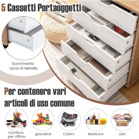 8 cassetti ad incastro organizer in plastica, divisori per cucina, ufficio, scrivania, trucco, abbigliamento, gioielli, artigianato, bagno, organizzare il bagno, colore: grigio