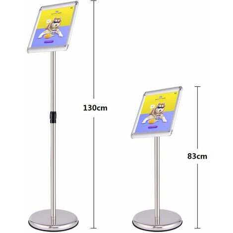 Supporto Poster Da Pavimento COSTWAY A4 - Espositore Regolabile E Girevole Per Fiere - Foto 7