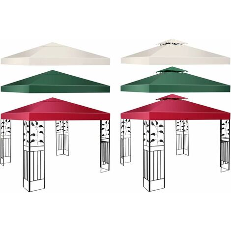 Tessuto copertura superiore per gazebo Telo tetto ricambio per gazebo 3x3M  Beige - Costway