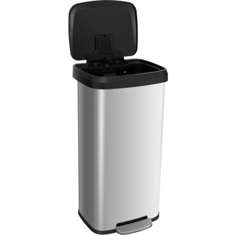 Pattumiera da 50 litri con sensore e funzione di chiusura ammortizzata, pattumiera in acciaio inox senza contatto per cucine e uffici igienici | Leroy Merlin