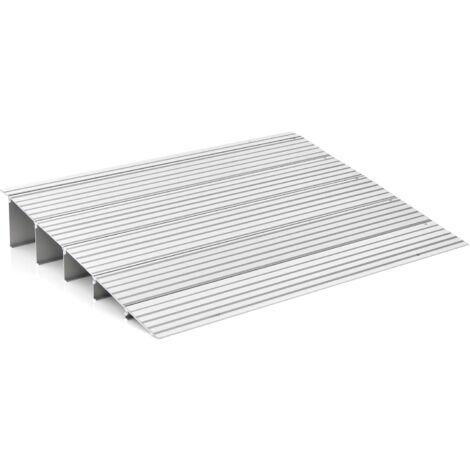 COSTWAY Rampa per Soglia Porta, Rampa d'Accesso in Alluminio con Altezza Regolabile, Superficie Antiscivolo, Portata 317 KG (13 cm)