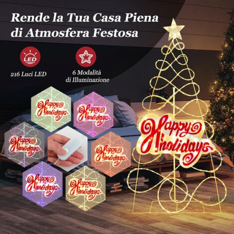 2 Articoli 3FT Albero di Natale Esterno, Albero di Natale per