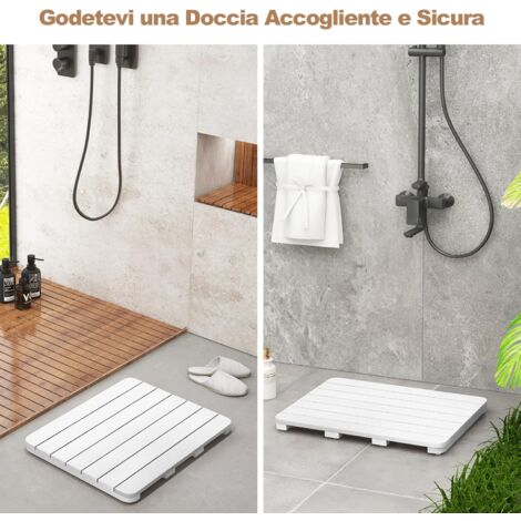 Tappetino di drenaggio antiscivolo per bagno, tappetino impermeabile commerciale spesso 5,5 mm, tappetino cavo in rete per aree umide per interni ed esterni, per ristorante, piscina (Color : Blue, S