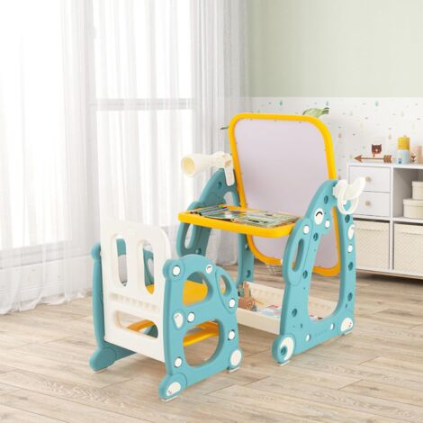 Relaxdays Mobili Pieghevoli per Bambini, Sedia e Tavolo Richiudibili per  Bimbi e Bimbe, con Immagini di Animali, Verde, Metallo, plastica, 3 1 :  : Casa e cucina