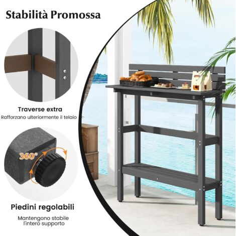 Giantex Tavolo Da Bar Refrigerato Per Birra E Vino 8 Galloni, Stile Rattan, Altezza Regolabile 3 In 1, Con Tappo Di Drenaggio, Ideale Per Feste In Piscina E BBQ (marrone) - 2