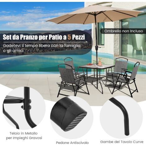 RichVibe Set di 3 anelli per foro per ombrellone da tavolo da patio, in