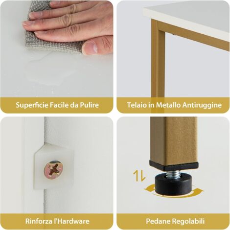 5five Credenza Con Cestini – 4 Livelli, Bianco, Per Ufficio O Soggiorno