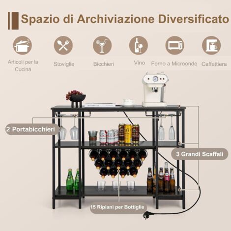 Homeries Portabottiglie Impilabile In Acrilico - Organizer Per Vino, Acqua, Birra E Lattine, 4 Ripiani, Per Cucina, Frigo E Dispensa
