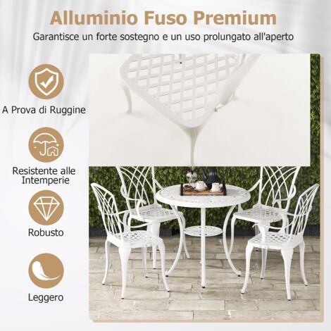 Set da pranzo da giardino 6 posti GROSSETO Vetro temperato Nero/ Beige
