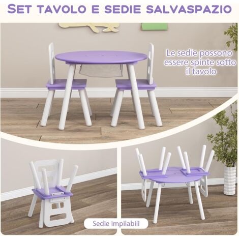 Set Tavolo Con 2 Sedie Per Bambini In Legno Di Pino E MDF Verde – Acquista Su Giordano Shop - Foto 7