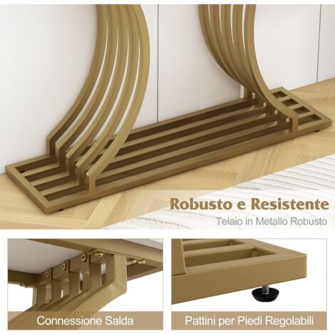 Versa Dallas Tavolo Consolle, Tavolino Da Ingresso, Corridoio O Sala Stretto Bianco 80x25x110cm 86257756