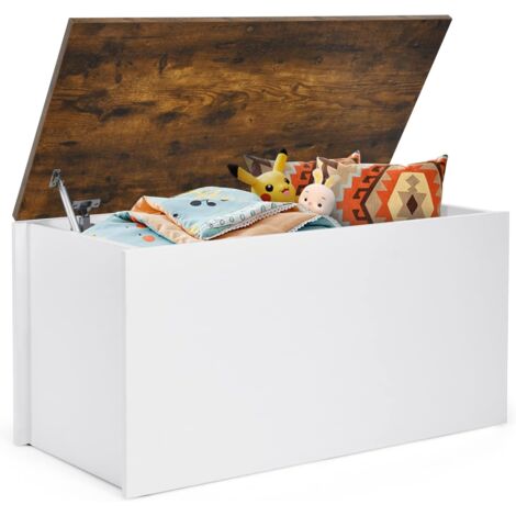 Baule Giocattoli Capiente Scatola Portaoggetti VERONLY Per Bambini - Pieghevole, Grigia