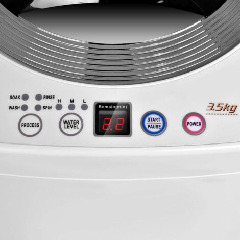 Lavatrice Portatile Compatta 1,5 Piedi Cubi – 8 Programmi E 10 Livelli Acqua – Con Pompa Di Scarico – Per Casa, Appartamento, Camper
