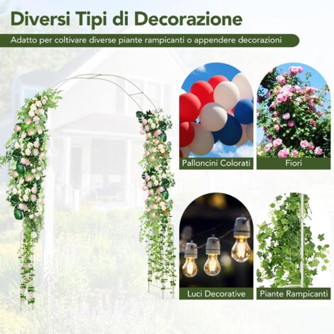 Arco Giardino Relax4Life 240cm - Supporto Rampicanti E Rose | Per Matrimoni E Decorazioni - Foto 5