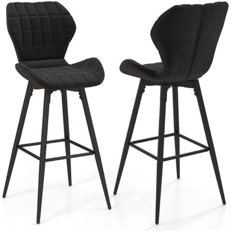 Set Di 2 Sgabelli Da Bar Con Base In Metallo Antiscivolo E - Foto 7