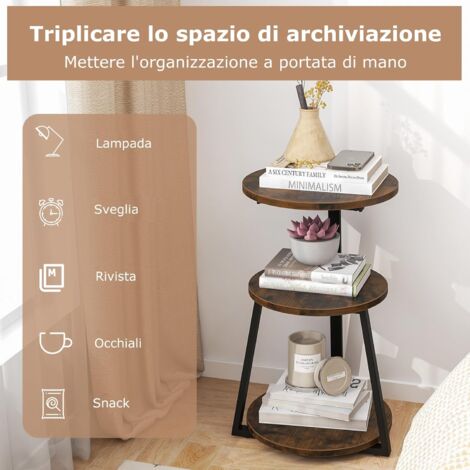Tavolino da divano Tavolini piccoli Tavolino Moderno Casa Moderna Piccolo tavolino da tè Semplice soggiorno Camera da letto Sofà Piccolo Tavolo laterale Doppia stoccaggio Piccola tavola rotonda piccol