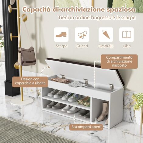 Scarpiera Con Cuscino DINZI LVJ - 14 Ripiani Regolabili Grigio