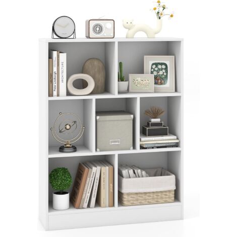 Carrello Portaoggetti Su Ruote 3 Livelli, Organizzatore Per Cucina, 43x36x86 Cm, Bianco