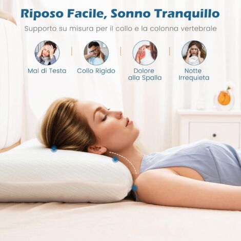 KUO Dream, Cuscino TecnoFresh, viscoelastico con gel fresco, morbido e traspirante, 70 cm