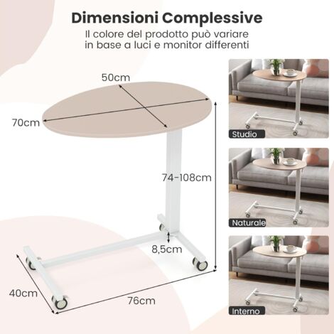 Scrivania Pieghevole In Effetto Legno E Metallo Bianco Jack | Maisons Du Monde - Foto 2