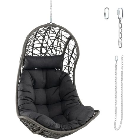 Panca Sospesa In Rattan COSTWAY - Per 2 Persone Con Cuscino - Per Giardino O Portico - Foto 9