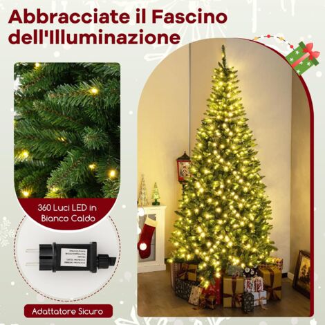 Lewondr Puntale per Albero di Natale, Punta per Albero di Natale a Forma di Corona con 50 Perline di Luce, Decorazione per Albero di Natale con Timer Telecomandato e Alimentato da USB