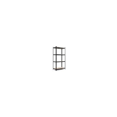 COSTWAY Scaffali per Carichi, Scaffalature a 4 Ripiani, in Metallo e MDF Scaffale, per Garage, Magazzino, Ripostiglio, Portante 520 kg, 40 x 80 x160 cm (Nero) (1/5)