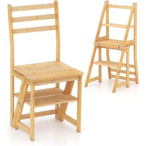 COSTWAY in Sedia Scaletta Pieghevole, Sgabello Scaletta