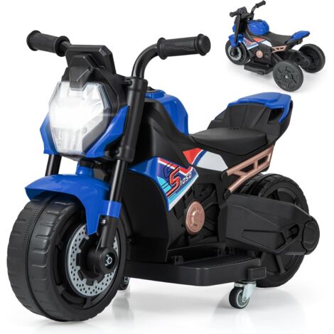 Moto Spingi E Vai Baroni Toys Per Bambini 2-5 Anni – Ruote Larghe, Manubrio Mobile, Resistente Fino A 25 Kg, Blu, Con Maniglia Per Genitori, CE