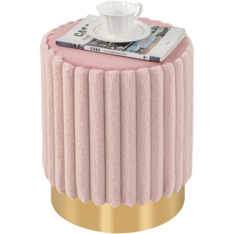 Set 2 Pouf Contenitori In Velluto Blu - Con Seduta Imbottita E Coperchio, Design Moderno