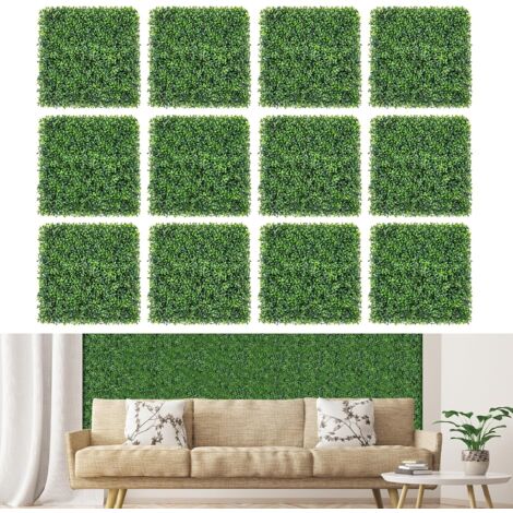 COSTWAY Pianta Finta 50 x 50 cm 12 Pezzi, Pannelli da Parete in