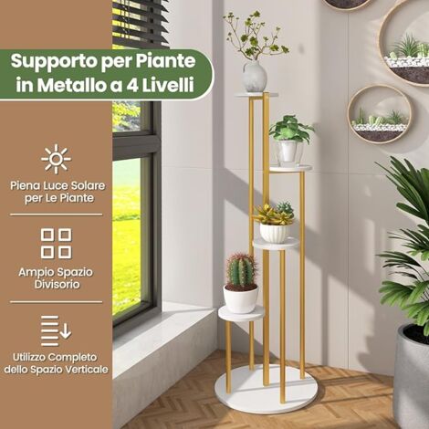 LAMO Manufaktur Portafiori in metallo avorio 68 cm | Porta vasi da