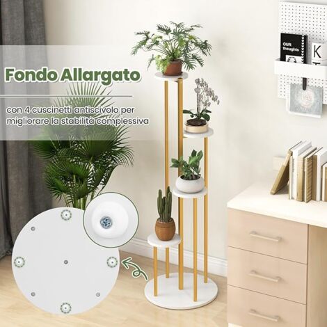 G TALECO GEAR Supporto per Piante, Scaffale per Piante da Esterno a Più Livelli, Supporti per Piante da Interno, Supporto per Pianta in Angolo per Soggiorno, Balcone, Patio, Giardino