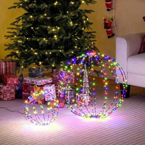 Slitta E Renne Natalizie 3D Luminose 240 LED Bianco Caldo Per Esterno A Batterie 88991927