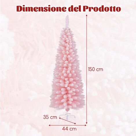 LIFEZEAL Slim Albero di Natale Artificiale 210 cm, Pop Up, Stretto