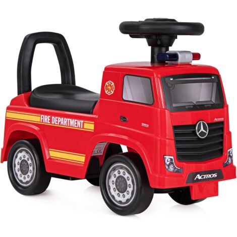 Camion Pompieri Ride-On Per Bambini Con Rimorchio, Luci E Suoni