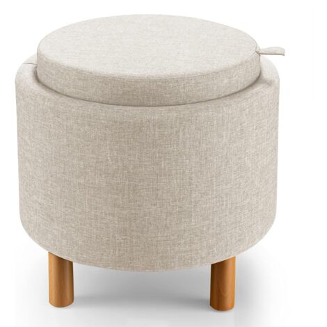 Pouf Contenitore In PP Blu, Fasciatoio, Poggiapiedi E Sgabello Per Camera E Ingresso