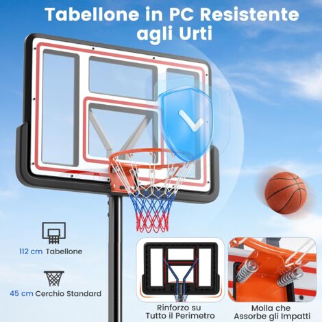 Supporto Da Basket Pieghevole HUDORA RoCo, Regolabile In Altezza, Con Ruote, Per Bambini E Ragazzi, Per Interni/Esterni, Grigio - 3