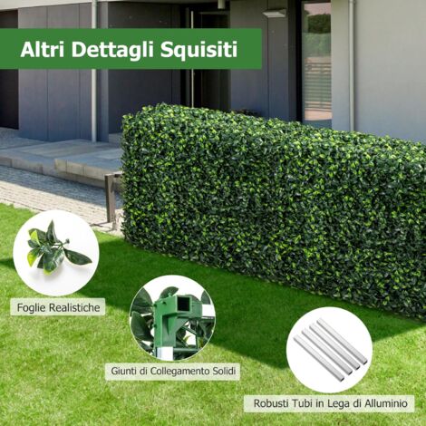 5 pezzi di bosso artificiale fattoria verde stelo piante finte per giardino di casa Patio vaso per piante da sposa decorazione per interni all'aperto